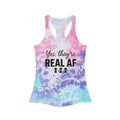 Tie Dye Tank Top - Empowering Women's Clothing, Hippie Festival Shirt, Colorful Racerback Camisole, Yoga Workout Wear, Summer Beach Apparel