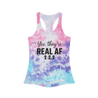 Tie Dye Tank Top - Empowering Women's Clothing, Hippie Festival Shirt, Colorful Racerback Camisole, Yoga Workout Wear, Summer Beach Apparel