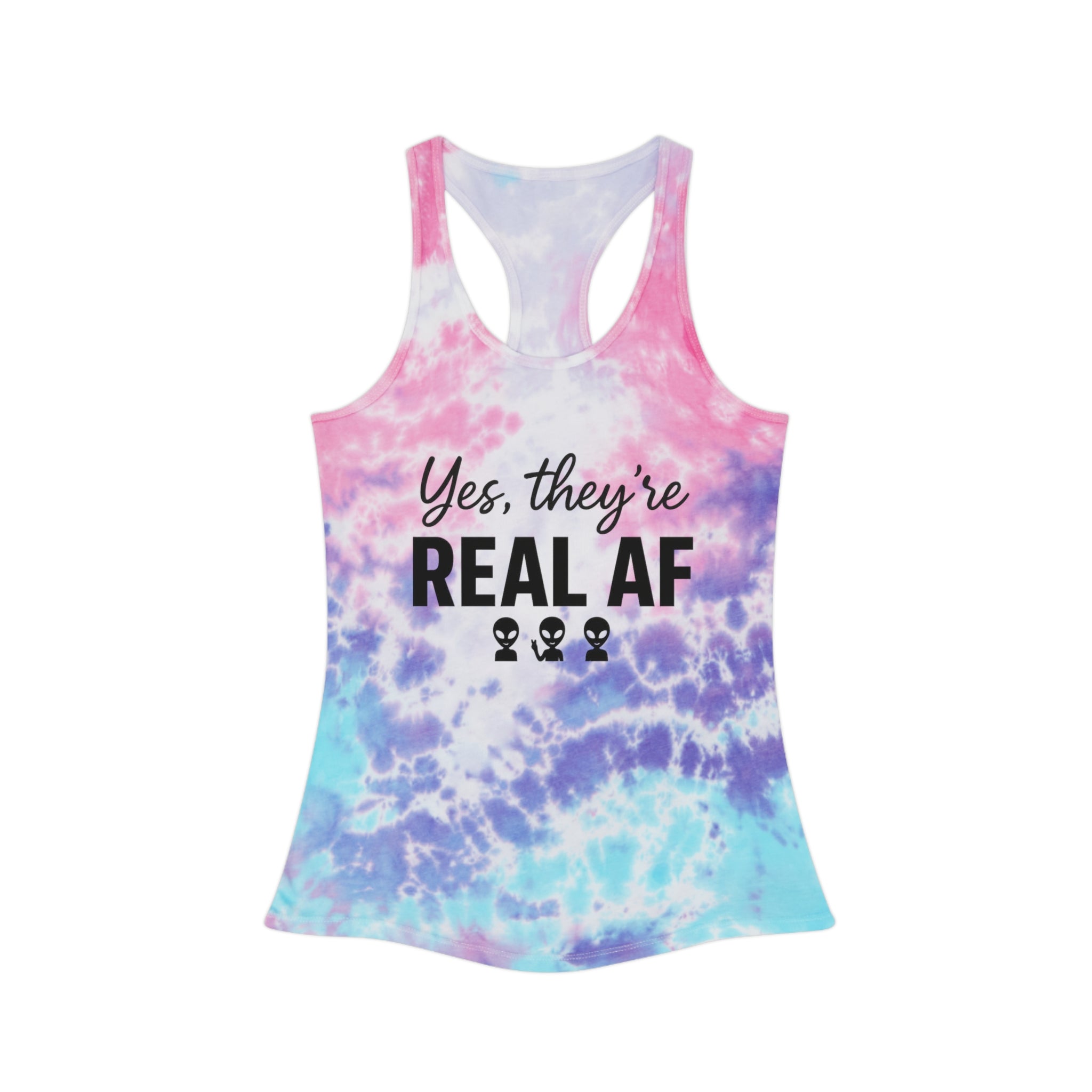 Tie Dye Tank Top - Empowering Women's Clothing, Hippie Festival Shirt, Colorful Racerback Camisole, Yoga Workout Wear, Summer Beach Apparel