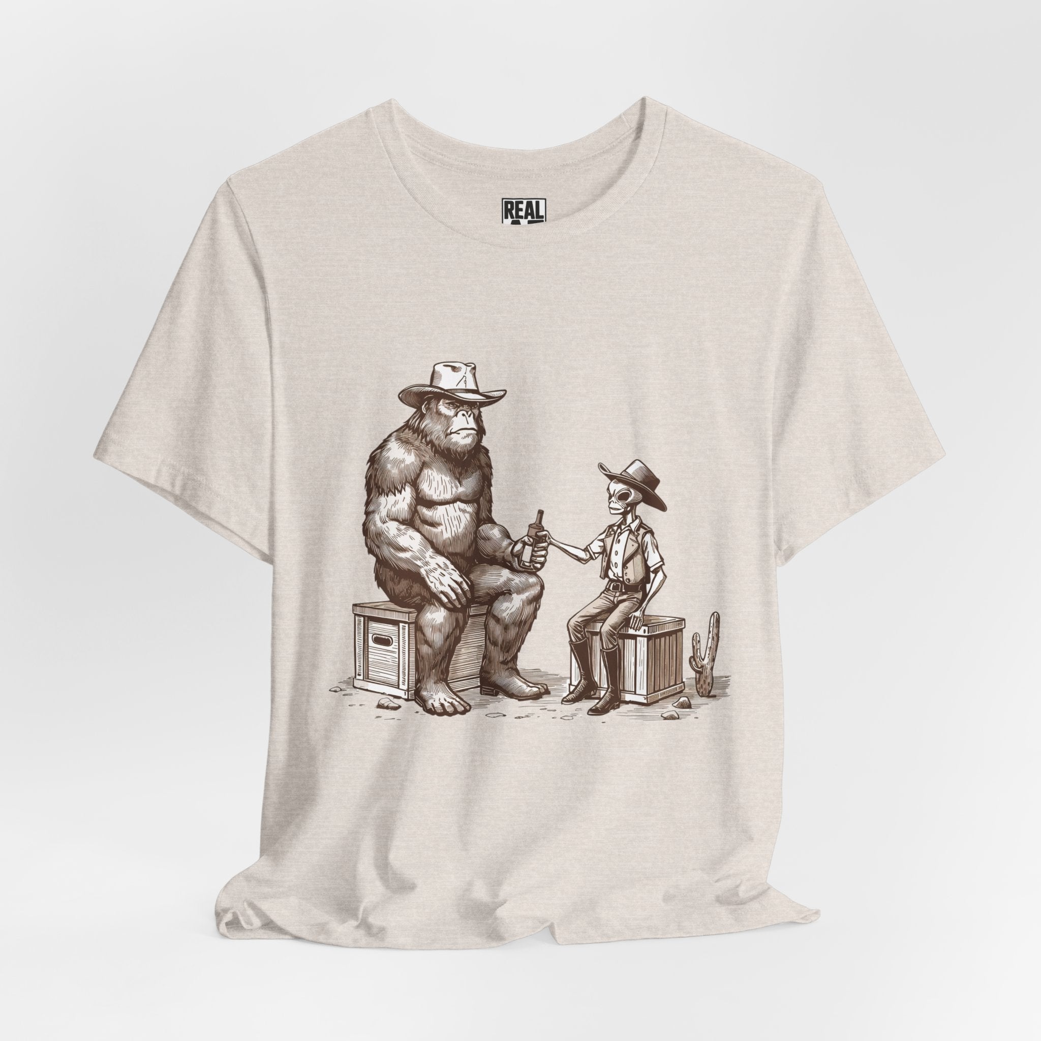 Frontier Truce T‑Shirt – Bigfoot & Alien Beer Break Tee