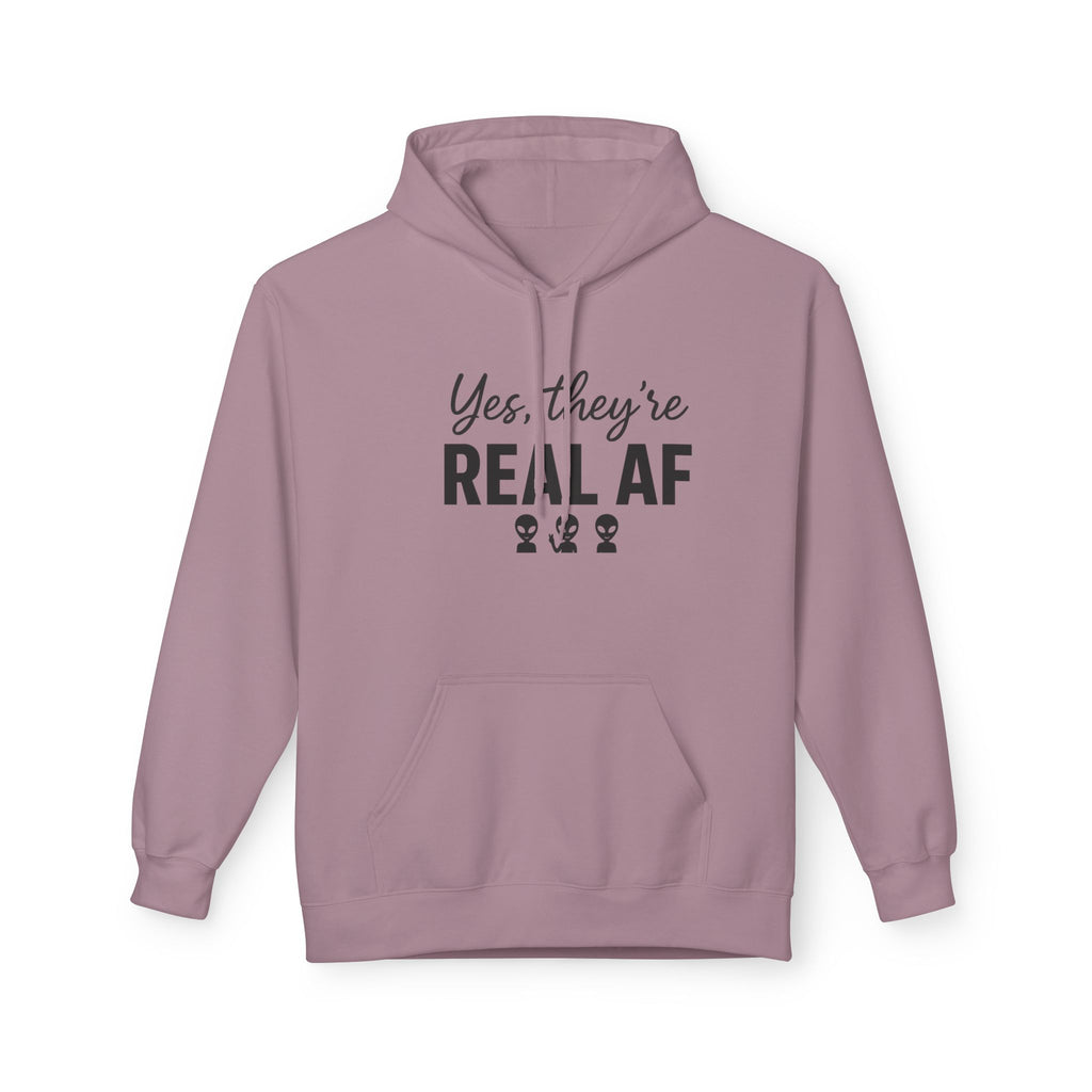 Real AF Unisex Hoodie, Funny Sweatshirt, Casual Wear, Gift for Friends, Everyday Comfort, Unique Wardrobe Addition
