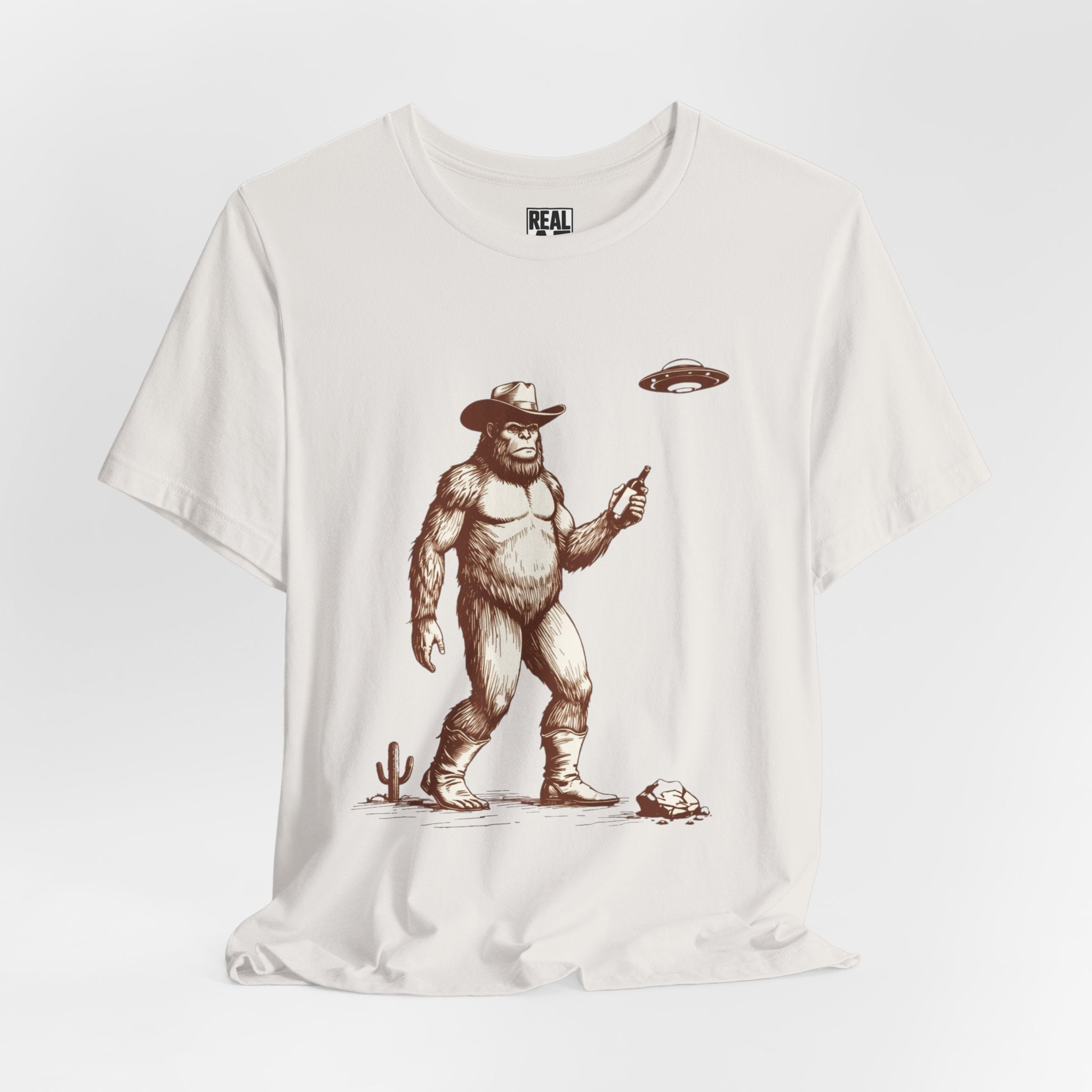 Bigfoot Cowboy UFO Western Tee