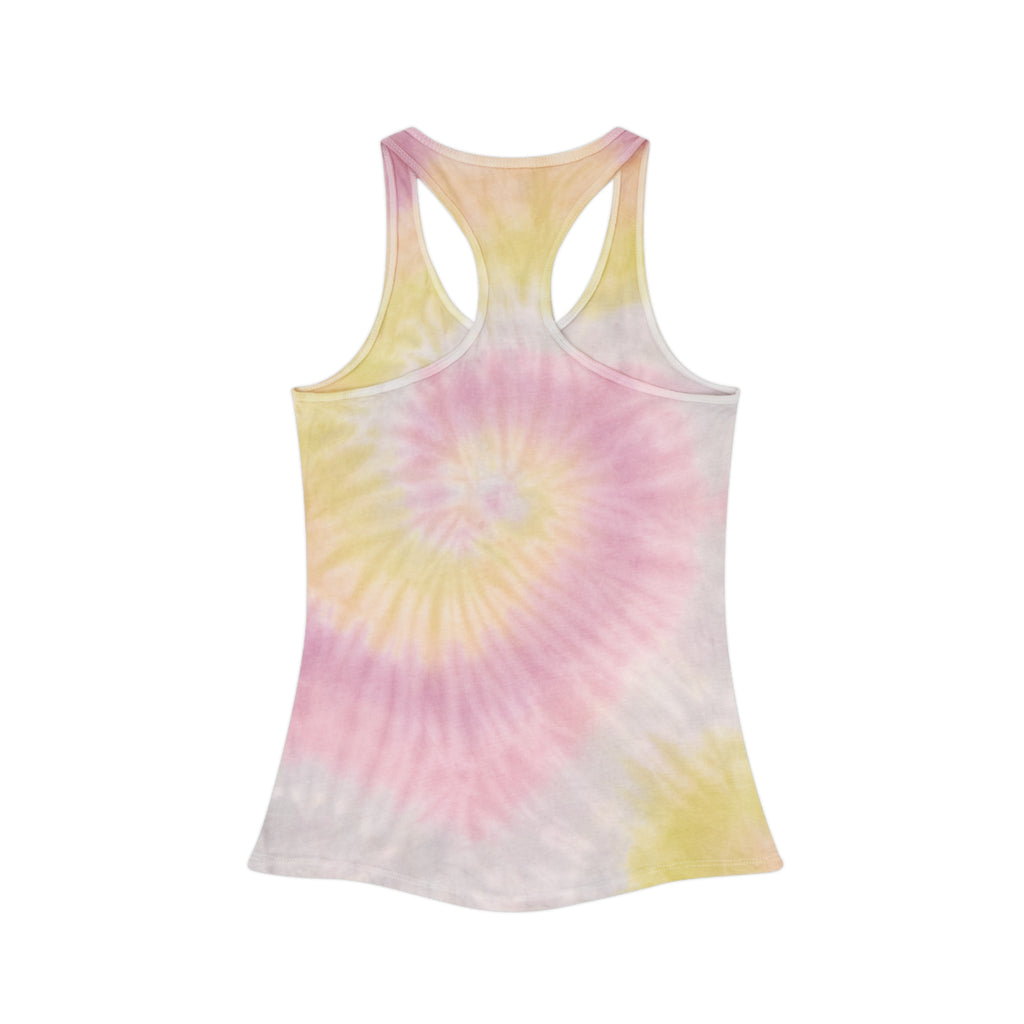 Tie Dye Tank Top - Empowering Women's Clothing, Hippie Festival Shirt, Colorful Racerback Camisole, Yoga Workout Wear, Summer Beach Apparel