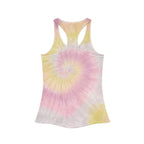 Tie Dye Tank Top - Empowering Women's Clothing, Hippie Festival Shirt, Colorful Racerback Camisole, Yoga Workout Wear, Summer Beach Apparel