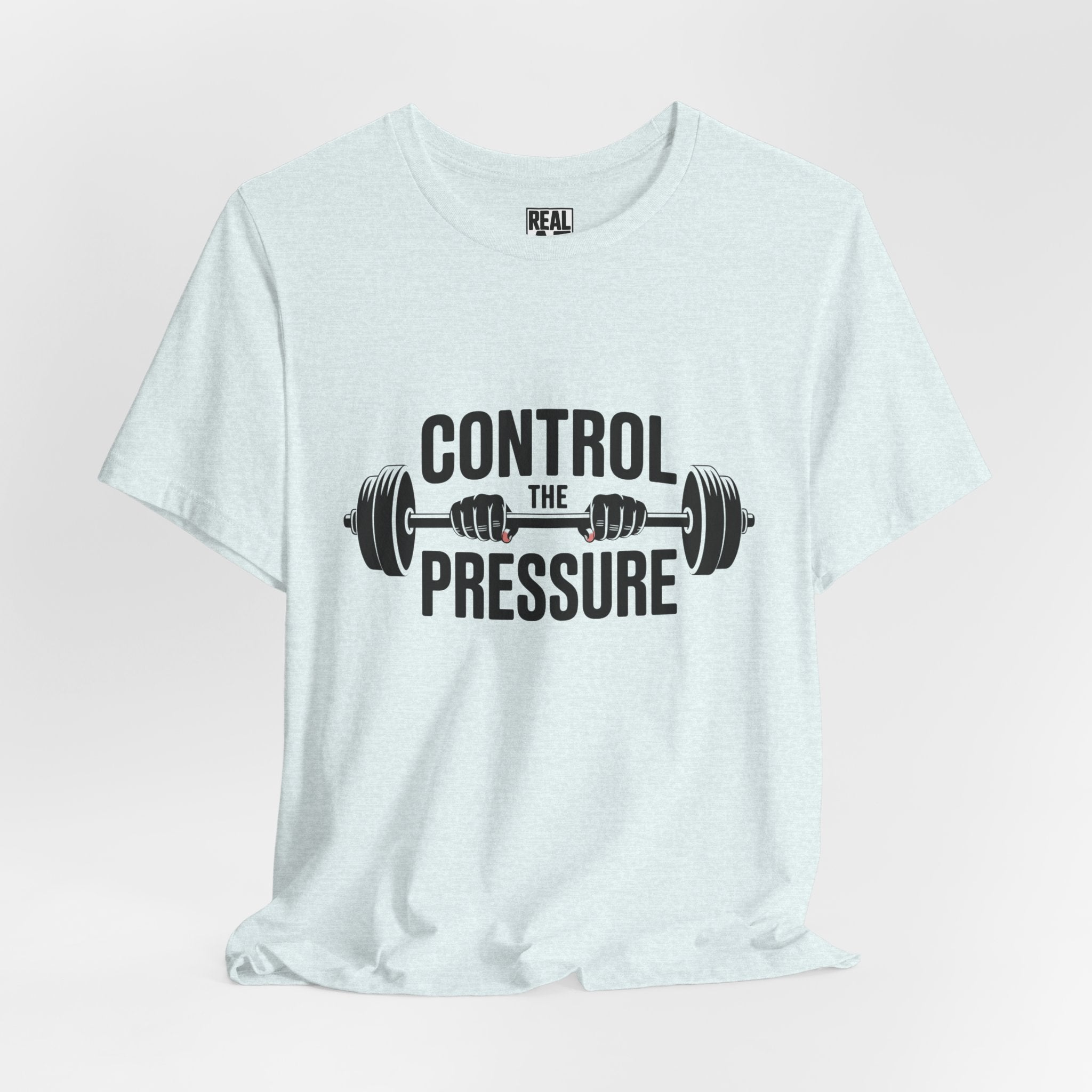 Control the Pressure Barbell Tee — Weightlifting Gym Shirt