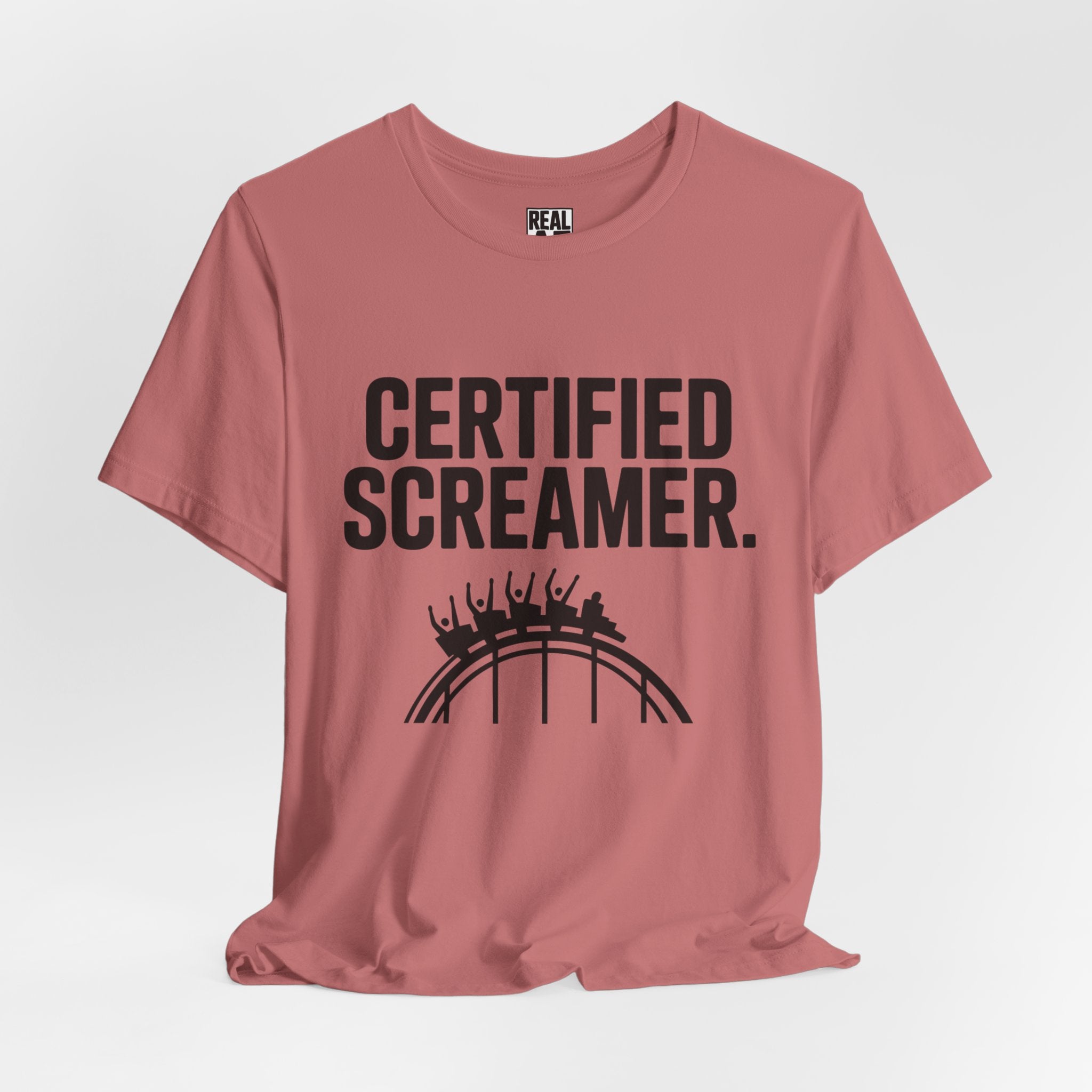 Certified Screamer T‑Shirt — Roller Coaster Thrill Seeker Tee