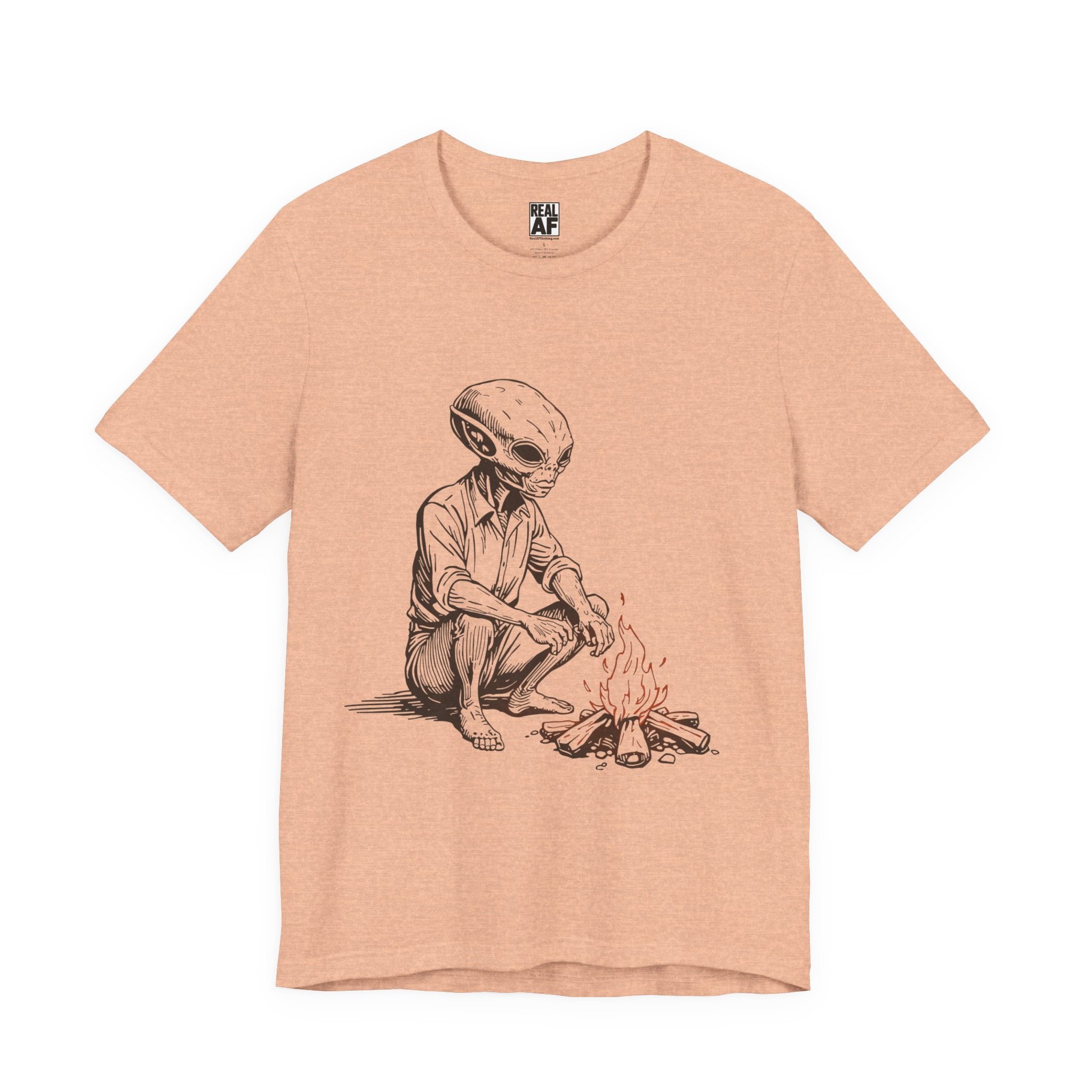 Campfire Visitor T‑Shirt – Western Alien Night Tee