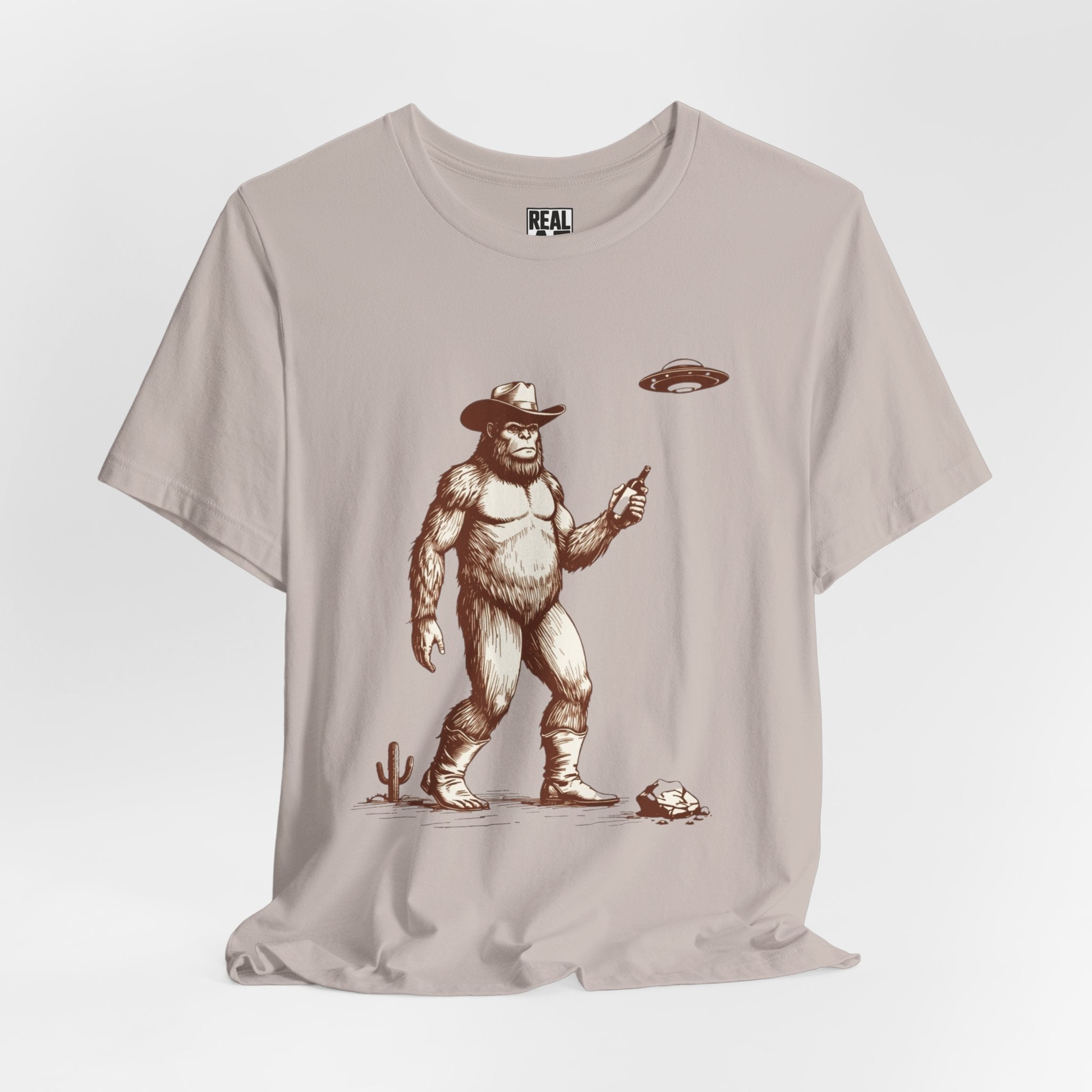 Bigfoot Cowboy UFO Western Tee