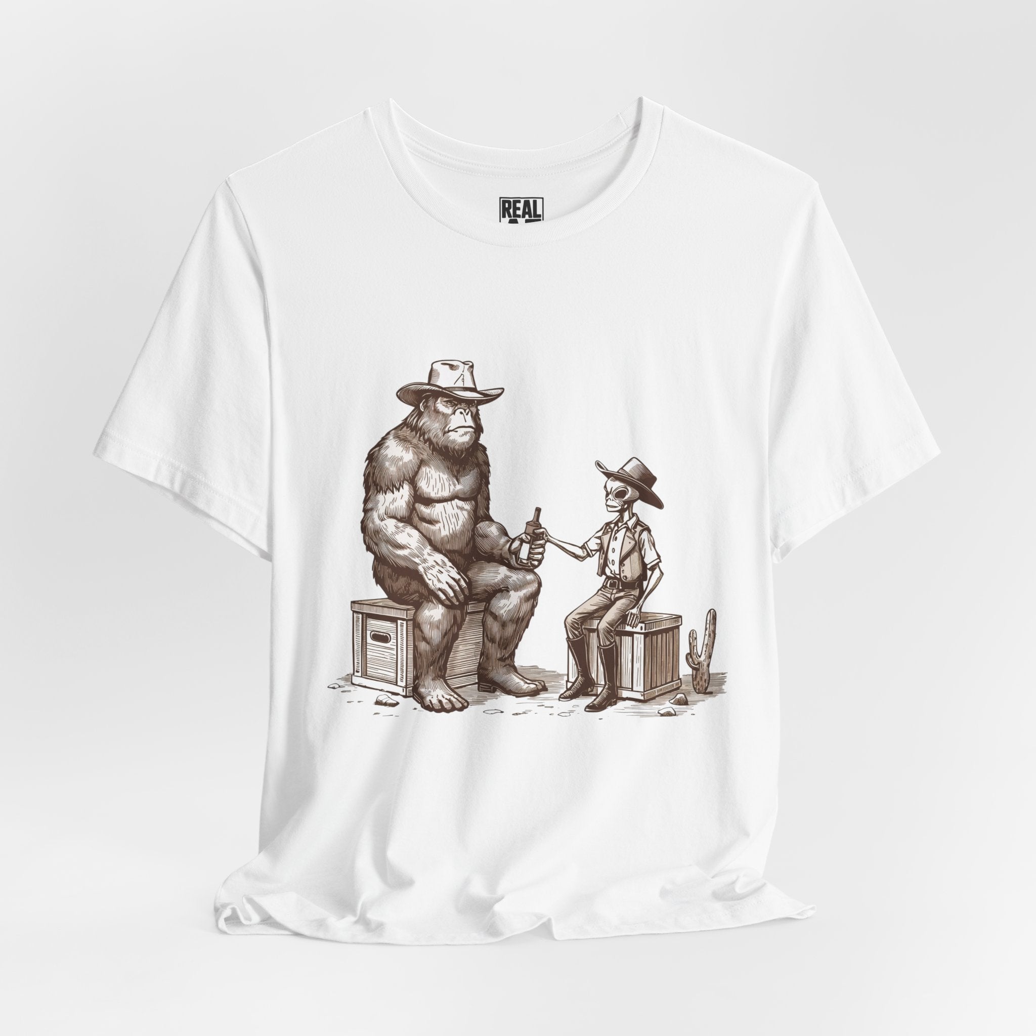 Frontier Truce T‑Shirt – Bigfoot & Alien Beer Break Tee