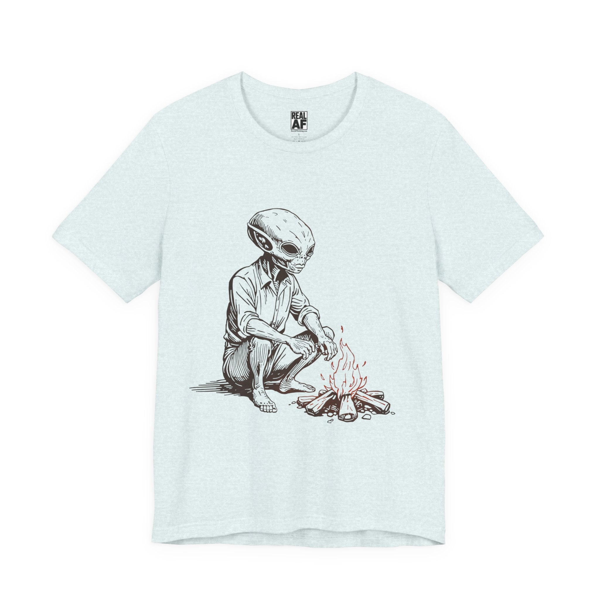 Campfire Visitor T‑Shirt – Western Alien Night Tee