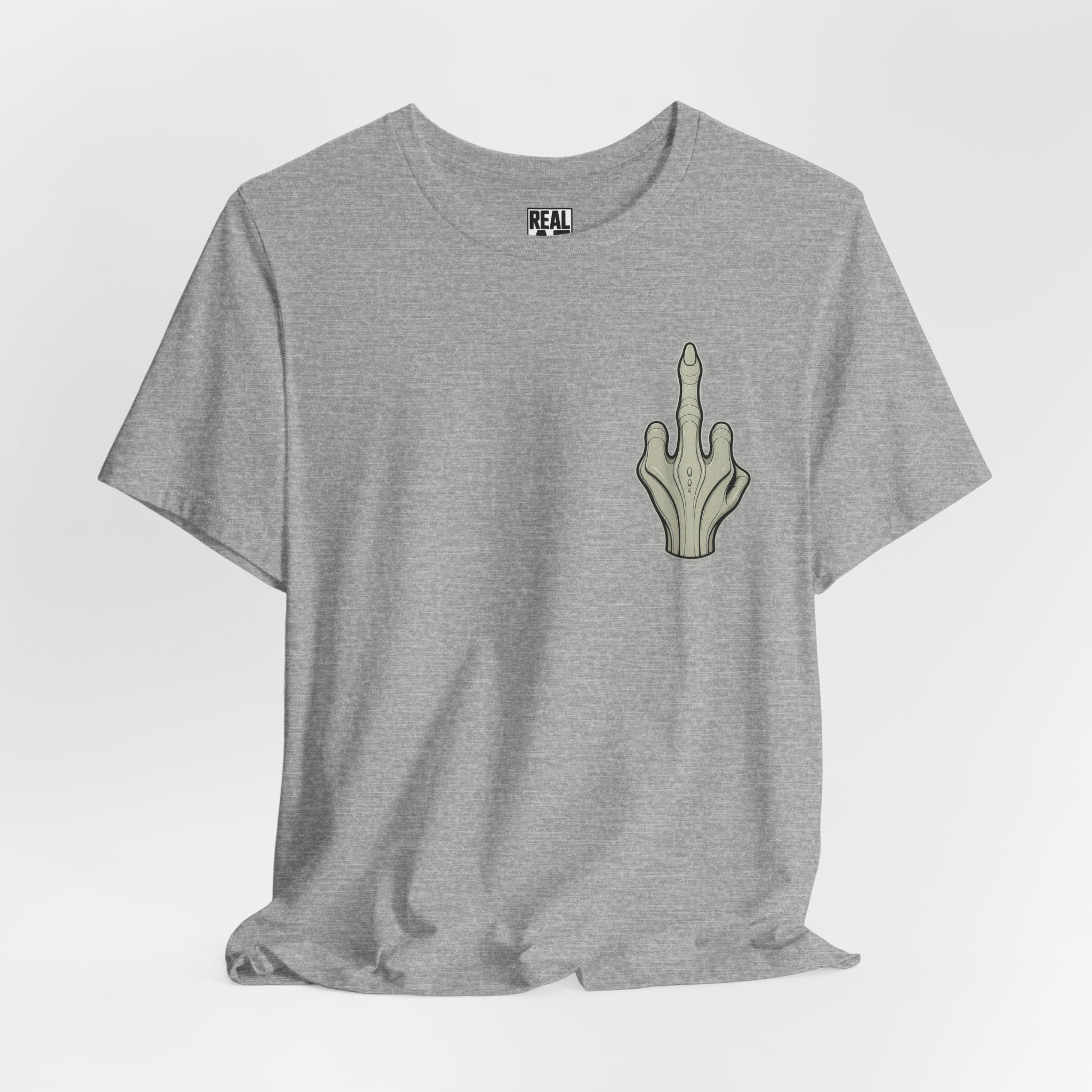 Alien Hand Middle Finger Tee – Funny Retro Space Graphic Shirt