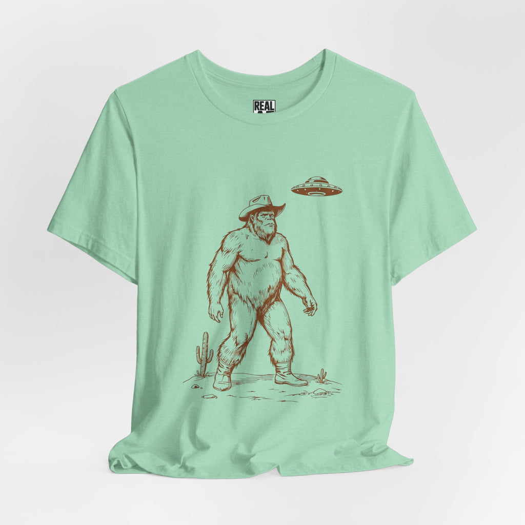 Bigfoot Cowboy UFO Tee