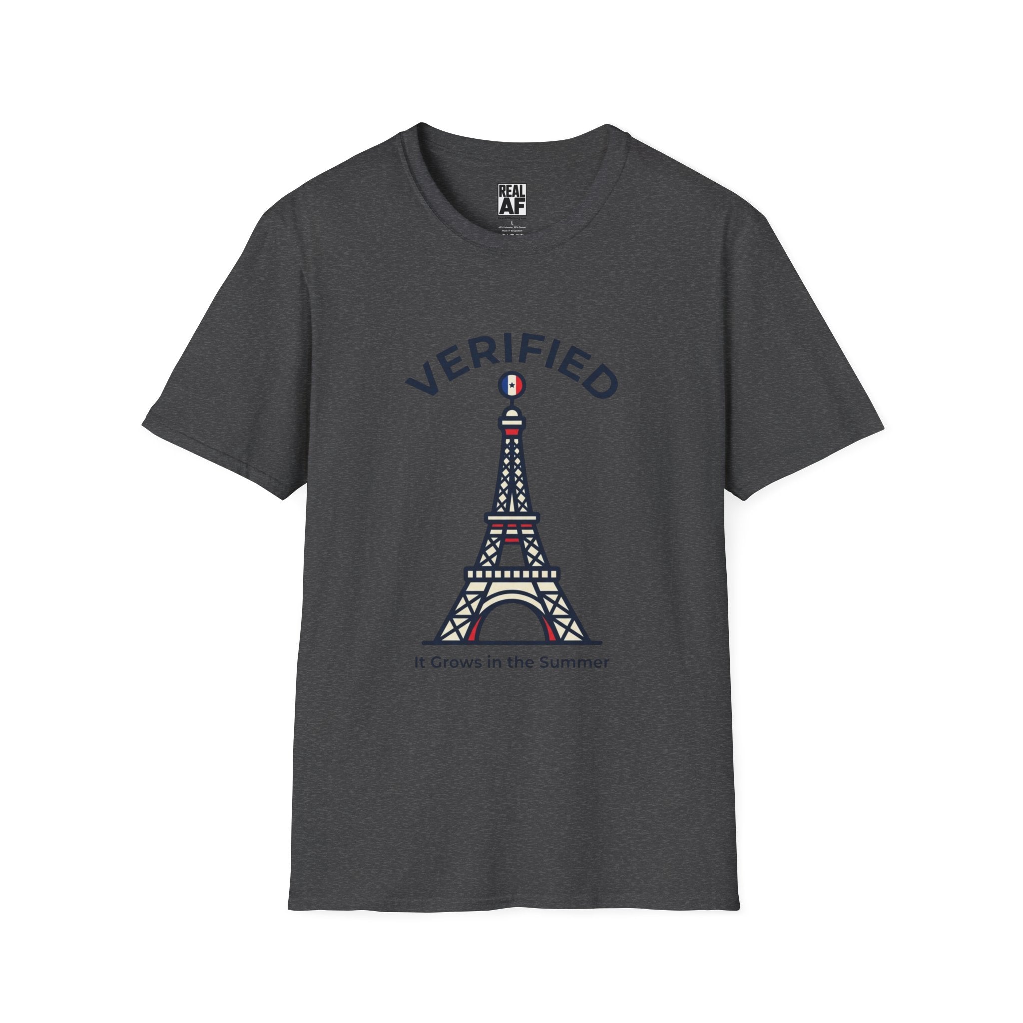 Verified Eiffel Tower T-Shirt — 'It Grows in the Summer' Graphic Tee